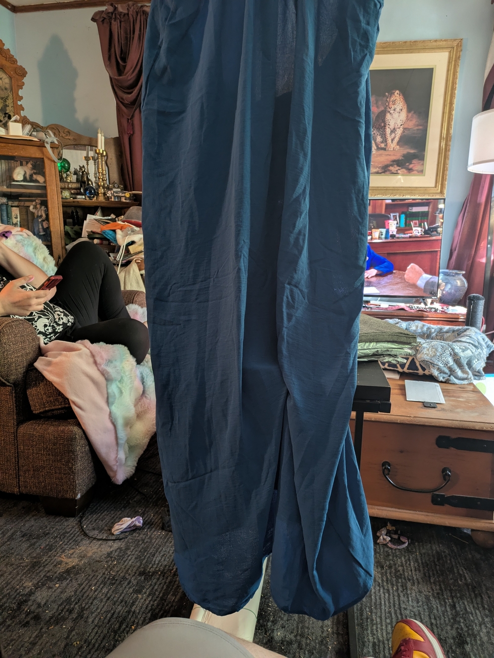 Women’s Navy Blue Spaghetti Strap Nightgown Brand New Size XL - Picture 3 of 3